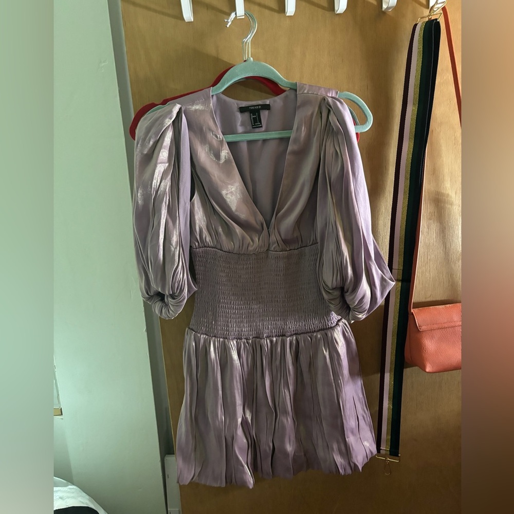 Purple Shimmer Mini Dress